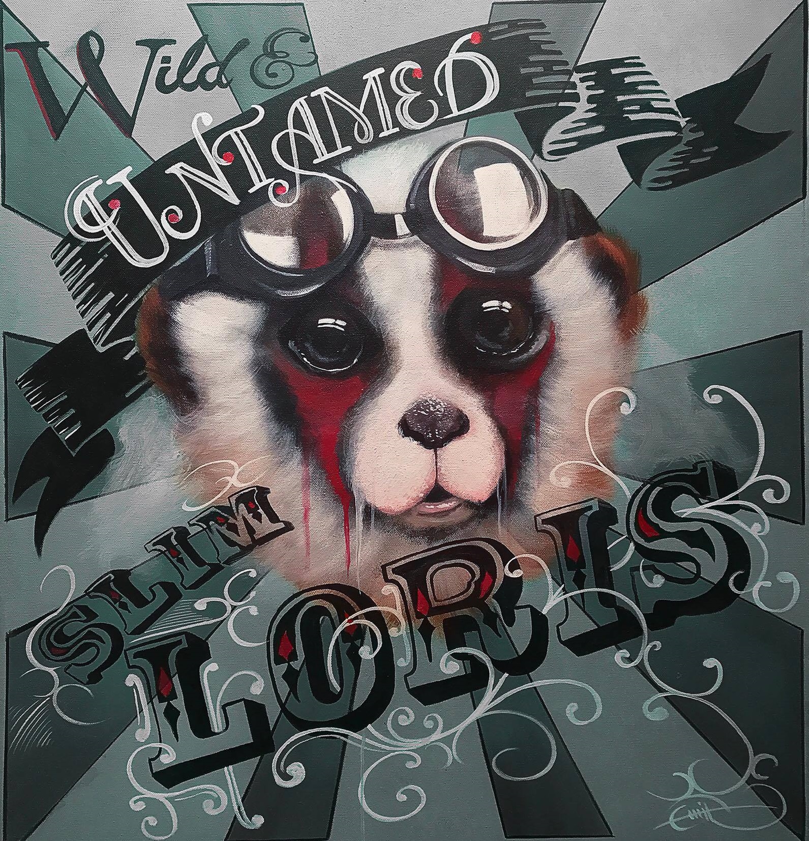 Image shows album cover of Slim Loris's forthcoming EP Wild & Untamed featuring new release 'Hideaway'